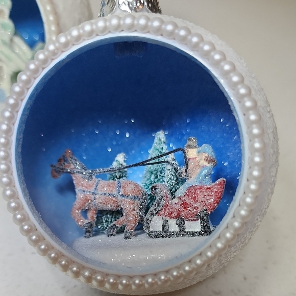 Holiday Ornament Set with Blue and White Design - Picture 9 of 9